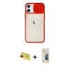 MARSİLYAN™- iPhone 11 Kılıf Vadi Çizgi - Siyah 6D Mat Seramik Hayalet Nano Ekran Koruyucu + Rainbow Kamera Lens Koruma Cam - KI