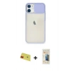 MARSİLYAN™- iPhone 11 Kılıf Vadi Çizgi - Siyah 6D Mat Seramik Hayalet Nano Ekran Koruyucu + Rainbow Kamera Lens Koruma Cam - KI