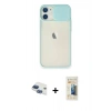 MARSİLYAN™- iPhone 11 Kılıf Vadi Çizgi - Siyah 6D Mat Seramik Hayalet Nano Ekran Koruyucu + Pers Alüminyum Kamera Lens - LT