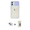 MARSİLYAN™- iPhone 11 Kılıf Vadi Çizgi - Siyah 6D Mat Seramik Hayalet Nano Ekran Koruyucu + Pers Alüminyum Kamera Lens - LT