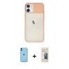 MARSİLYAN™- iPhone 11 Kılıf Vadi Çizgi - Siyah 6D Mat Seramik Hayalet Nano Ekran Koruyucu + Neon Fosforlu Kamera Lens - MI