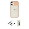 MARSİLYAN™- iPhone 11 Kılıf Vadi Çizgi - Siyah 6D Mat Seramik Hayalet Nano Ekran Koruyucu + Raze Metal Kamera Lens - GS