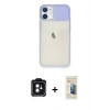MARSİLYAN™- iPhone 11 Kılıf Vadi Çizgi - Siyah 6D Mat Seramik Hayalet Nano Ekran Koruyucu + PVD Metal Kamera Lens - SH