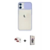 MARSİLYAN™- iPhone 11 Kılıf Vadi Çizgi - Siyah Bilvis 3D Cam Ekran Koruyucu + Pers Alüminyum Kamera Lens - KI