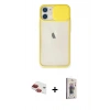 MARSİLYAN™- iPhone 11 Kılıf Vadi Çizgi - Siyah Bilvis 3D Cam Ekran Koruyucu + Pers Alüminyum Kamera Lens - KI
