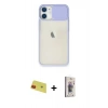 MARSİLYAN™- iPhone 11 Kılıf Vadi Çizgi - Siyah Bilvis 3D Cam Ekran Koruyucu + Rainbow Kamera Lens Koruma Cam - KI