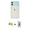 MARSİLYAN™- iPhone 11 Kılıf Vadi Çizgi - Siyah Bilvis 3D Cam Ekran Koruyucu + Rainbow Kamera Lens Koruma Cam - KI