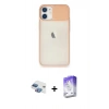 MARSİLYAN™- iPhone 11 Kılıf Vadi Çizgi - Siyah Bilvis 5in1 3D Magic Cam Ekran Koruyucu + Gökkuşağı Pers Alüminyum Kamera Lens