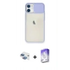 MARSİLYAN™- iPhone 11 Kılıf Vadi Çizgi - Siyah Bilvis 5in1 3D Magic Cam Ekran Koruyucu + Gökkuşağı Pers Alüminyum Kamera Lens