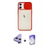 MARSİLYAN™- iPhone 11 Kılıf Vadi Çizgi - Siyah Bilvis 5in1 3D Magic Cam Ekran Koruyucu + Raze Metal Kamera Lens - MR
