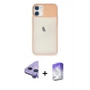 MARSİLYAN™- iPhone 11 Kılıf Vadi Çizgi - Siyah Bilvis 5in1 3D Magic Cam Ekran Koruyucu + Raze Metal Kamera Lens - MR