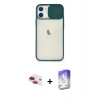 MARSİLYAN™- iPhone 11 Kılıf Vadi Çizgi - Siyah Bilvis 5in1 3D Magic Cam Ekran Koruyucu + Pers Alüminyum Kamera Lens - KI