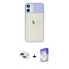 MARSİLYAN™- iPhone 11 Kılıf Vadi Çizgi - Siyah Bilvis 5in1 3D Magic Cam Ekran Koruyucu + Pers Alüminyum Kamera Lens - LT