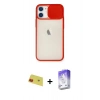 MARSİLYAN™- iPhone 11 Kılıf Vadi Çizgi - Siyah Bilvis 5in1 3D Magic Cam Ekran Koruyucu + Rainbow Kamera Lens Koruma Cam - KI