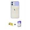 MARSİLYAN™- iPhone 11 Kılıf Vadi Çizgi - Siyah Bilvis 5in1 3D Magic Cam Ekran Koruyucu + Rainbow Kamera Lens Koruma Cam - KI