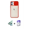 MARSİLYAN™- iPhone 11 Kılıf Vadi Çizgi - Siyah Bilvis 5in1 3D Magic Cam Ekran Koruyucu + Raze Metal Kamera Lens - MI