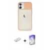 MARSİLYAN™- iPhone 11 Kılıf Vadi Çizgi - Siyah Bilvis 5in1 3D Magic Cam Ekran Koruyucu + Renkli Kamera Lens Koruma Cam - TU