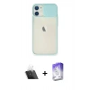 MARSİLYAN™- iPhone 11 Kılıf Vadi Çizgi - Siyah Bilvis 5in1 3D Magic Cam Ekran Koruyucu + Kamera Lens Koruma Cam - SF