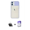 MARSİLYAN™- iPhone 11 Kılıf Vadi Çizgi - Siyah Bilvis 5in1 3D Magic Cam Ekran Koruyucu + Kamera Lens Koruma Cam - SF