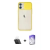 MARSİLYAN™- iPhone 11 Kılıf Vadi Çizgi - Siyah Bilvis 5in1 3D Magic Cam Ekran Koruyucu + Kamera Lens Koruma Cam - SF