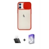 MARSİLYAN™- iPhone 11 Kılıf Vadi Çizgi - Siyah Bilvis 5in1 3D Magic Cam Ekran Koruyucu + Kamera Lens Koruma Cam - SF