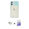 MARSİLYAN™- iPhone 11 Kılıf Vadi Çizgi - Siyah Bilvis 5in1 5D Magic Hayalet Cam Ekran Koruyucu + Pers Alüminyum Kamera Lens - GD