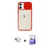 MARSİLYAN™- iPhone 11 Kılıf Vadi Çizgi - Siyah Bilvis 5in1 5D Magic Hayalet Cam Ekran Koruyucu + Pers Alüminyum Kamera Lens - GD