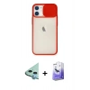 MARSİLYAN™- iPhone 11 Kılıf Vadi Çizgi - Siyah Bilvis 5in1 5D Magic Hayalet Cam Ekran Koruyucu + Raze Metal Kamera Lens - MI