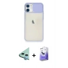 MARSİLYAN™- iPhone 11 Kılıf Vadi Çizgi - Siyah Bilvis 5in1 5D Magic Hayalet Cam Ekran Koruyucu + Raze Metal Kamera Lens - MI
