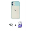 MARSİLYAN™- iPhone 11 Kılıf Vadi Çizgi - Siyah Bilvis 5in1 5D Magic Hayalet Cam Ekran Koruyucu + Pers Alüminyum Kamera Lens - YL