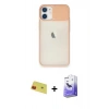 MARSİLYAN™- iPhone 11 Kılıf Vadi Çizgi - Siyah Bilvis 5in1 5D Magic Hayalet Cam Ekran Koruyucu + Rainbow Kamera Lens Koruma Cam - KI