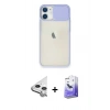 MARSİLYAN™- iPhone 11 Kılıf Vadi Çizgi - Siyah Bilvis 5in1 5D Magic Hayalet Cam Ekran Koruyucu + Raze Metal Kamera Lens - GS