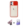 MARSİLYAN™- iPhone 11 Kılıf Vadi Çizgi - Siyah Bilvis 5in1 5D Magic Hayalet Cam Ekran Koruyucu + Raze Metal Kamera Lens - SH
