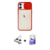 MARSİLYAN™- iPhone 11 Kılıf Vadi Çizgi - Siyah Bilvis 5in1 5D Magic Hayalet Cam Ekran Koruyucu + Raze Metal Kamera Lens - GS