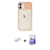 MARSİLYAN™- iPhone 11 Kılıf Vadi Çizgi - Siyah Bilvis 5in1 5D Magic Hayalet Cam Ekran Koruyucu + Renkli Kamera Lens Koruma Cam - SI