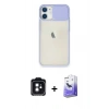MARSİLYAN™- iPhone 11 Kılıf Vadi Çizgi - Siyah Bilvis 5in1 5D Magic Hayalet Cam Ekran Koruyucu + PVD Metal Kamera Lens - SH