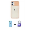 MARSİLYAN™- iPhone 11 Kılıf Vadi Çizgi - Siyah Bilvis 5in1 5D Magic Hayalet Cam Ekran Koruyucu + Neon Fosforlu Kamera Lens - YL