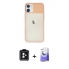 MARSİLYAN™- iPhone 11 Kılıf Vadi Çizgi - Siyah Bilvis 5in1 5D Magic Hayalet Cam Ekran Koruyucu + PVD Metal Kamera Lens - YL