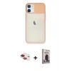 MARSİLYAN™- iPhone 11 Kılıf Vadi Çizgi - Siyah Bilvis Hayalet Cam Ekran Koruyucu + Pers Alüminyum Kamera Lens - KI