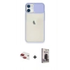 MARSİLYAN™- iPhone 11 Kılıf Vadi Çizgi - Siyah Bilvis Hayalet Cam Ekran Koruyucu + Pers Alüminyum Kamera Lens - KI