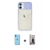 MARSİLYAN™- iPhone 11 Kılıf Vadi Çizgi - Siyah Bilvis Hayalet Cam Ekran Koruyucu + Neon Fosforlu Kamera Lens - MI