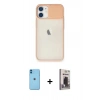 MARSİLYAN™- iPhone 11 Kılıf Vadi Çizgi - Siyah Bilvis Hayalet Cam Ekran Koruyucu + Neon Fosforlu Kamera Lens - MI