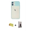 MARSİLYAN™- iPhone 11 Kılıf Vadi Çizgi - Siyah Bilvis Hayalet Cam Ekran Koruyucu + Rainbow Kamera Lens Koruma Cam - KI