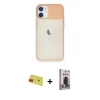 MARSİLYAN™- iPhone 11 Kılıf Vadi Çizgi - Siyah Bilvis Hayalet Cam Ekran Koruyucu + Rainbow Kamera Lens Koruma Cam - KI
