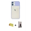 MARSİLYAN™- iPhone 11 Kılıf Vadi Çizgi - Siyah Bilvis Hayalet Cam Ekran Koruyucu + Rainbow Kamera Lens Koruma Cam - KI