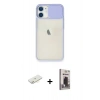 MARSİLYAN™- iPhone 11 Kılıf Vadi Çizgi - Siyah Bilvis Hayalet Cam Ekran Koruyucu + Renkli Kamera Lens Koruma Cam - SI