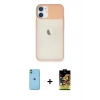 MARSİLYAN™- iPhone 11 Kılıf Vadi Çizgi - Siyah Buffer Cam Ekran Koruyucu + Neon Fosforlu Kamera Lens - YL