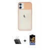 MARSİLYAN™- iPhone 11 Kılıf Vadi Çizgi - Siyah Buffer Hayalet Cam Ekran Koruyucu + Kamera Lens Koruma Cam - SF