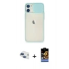 MARSİLYAN™- iPhone 11 Kılıf Vadi Çizgi - Siyah Buffer Hayalet Cam Ekran Koruyucu + Pers Alüminyum Kamera Lens - LT