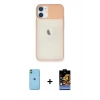 MARSİLYAN™- iPhone 11 Kılıf Vadi Çizgi - Siyah Buffer Hayalet Cam Ekran Koruyucu + Neon Fosforlu Kamera Lens - YL